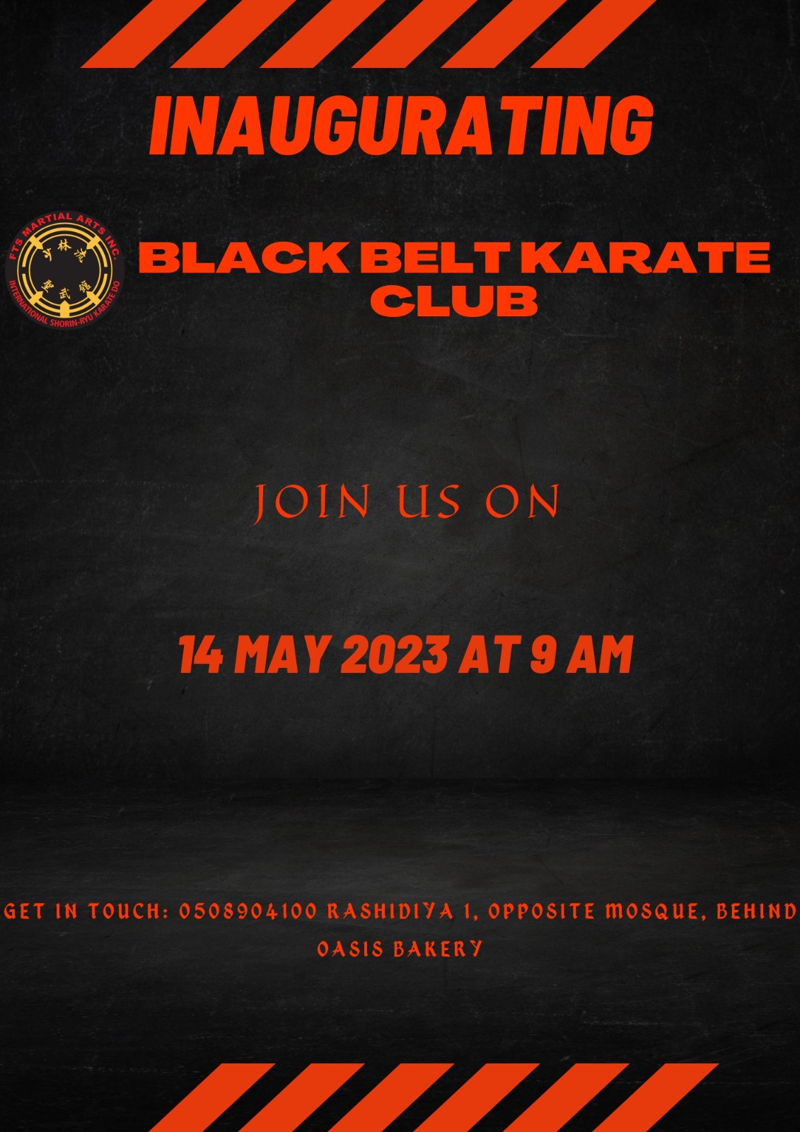 BLACK BELT KARATE CLUB Inauguration Invitation